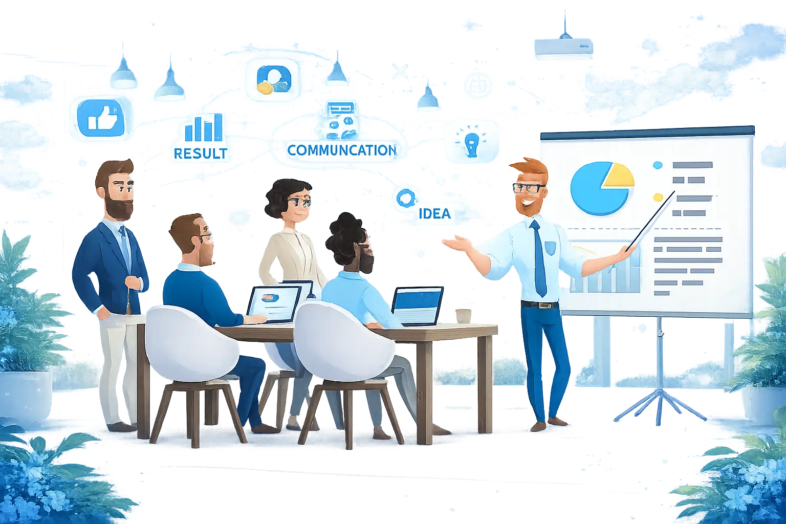 team meeting in a modern office